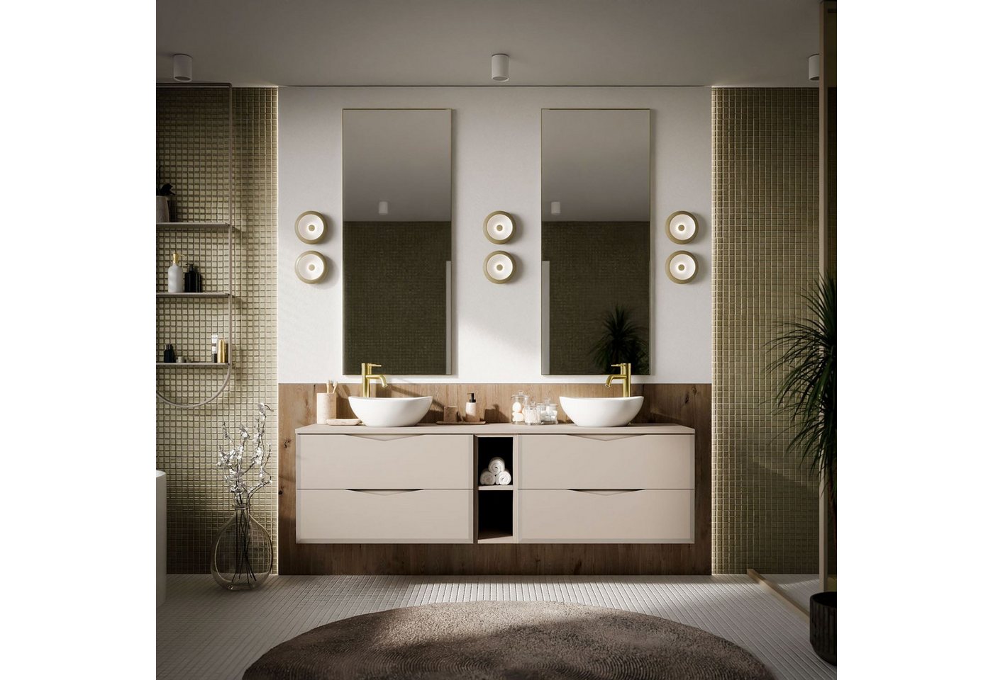 Lookway Badmöbel-Set MIRA III 140 cm, 140x50x46 cm