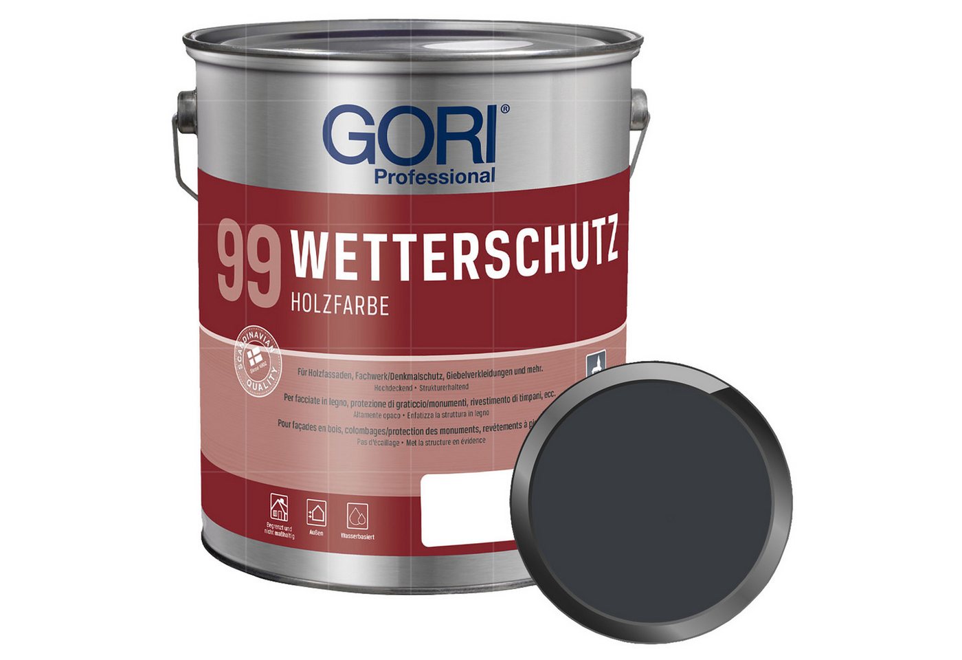GORI Wetterschutzfarbe 99 Wetterschutz Holzfarbe - 5 Ltr Bild 2