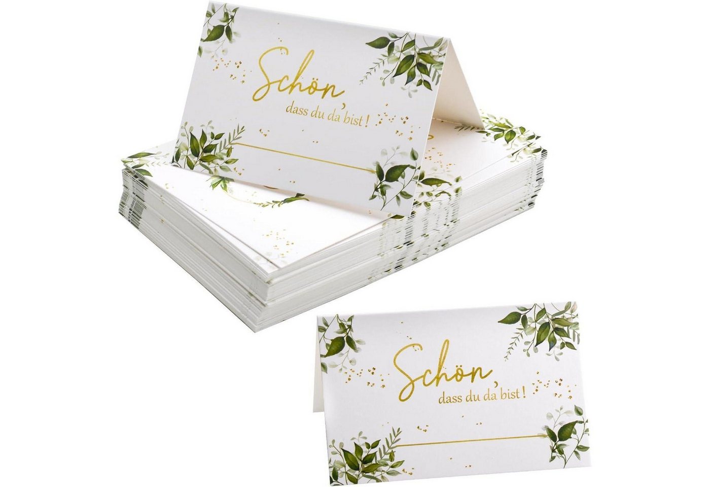 LuxusKollektion Hochzeitskarte Hochzeitsdeko Kommuniondeko Eukalyptus Tischkarten 50 Stck Namenkarten Bild 5
