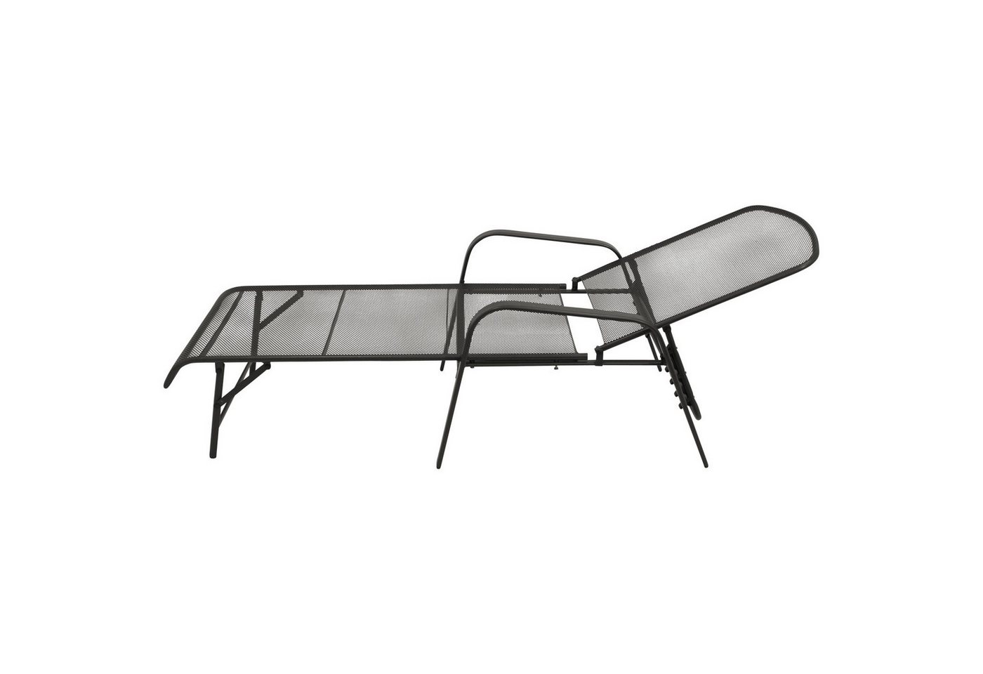 TPFGarden Gartenliege GLASGOW, Sonnenliege GLASGOW - Gartenliege aus Streckmetall anthrazit, Bequeme Relaxliege aus hochwertigen Metall, Hochwertige Outdoor Liege - Maße (BxHxT): 62 x 34,0 - 100,0 x 197 cm Bild 2