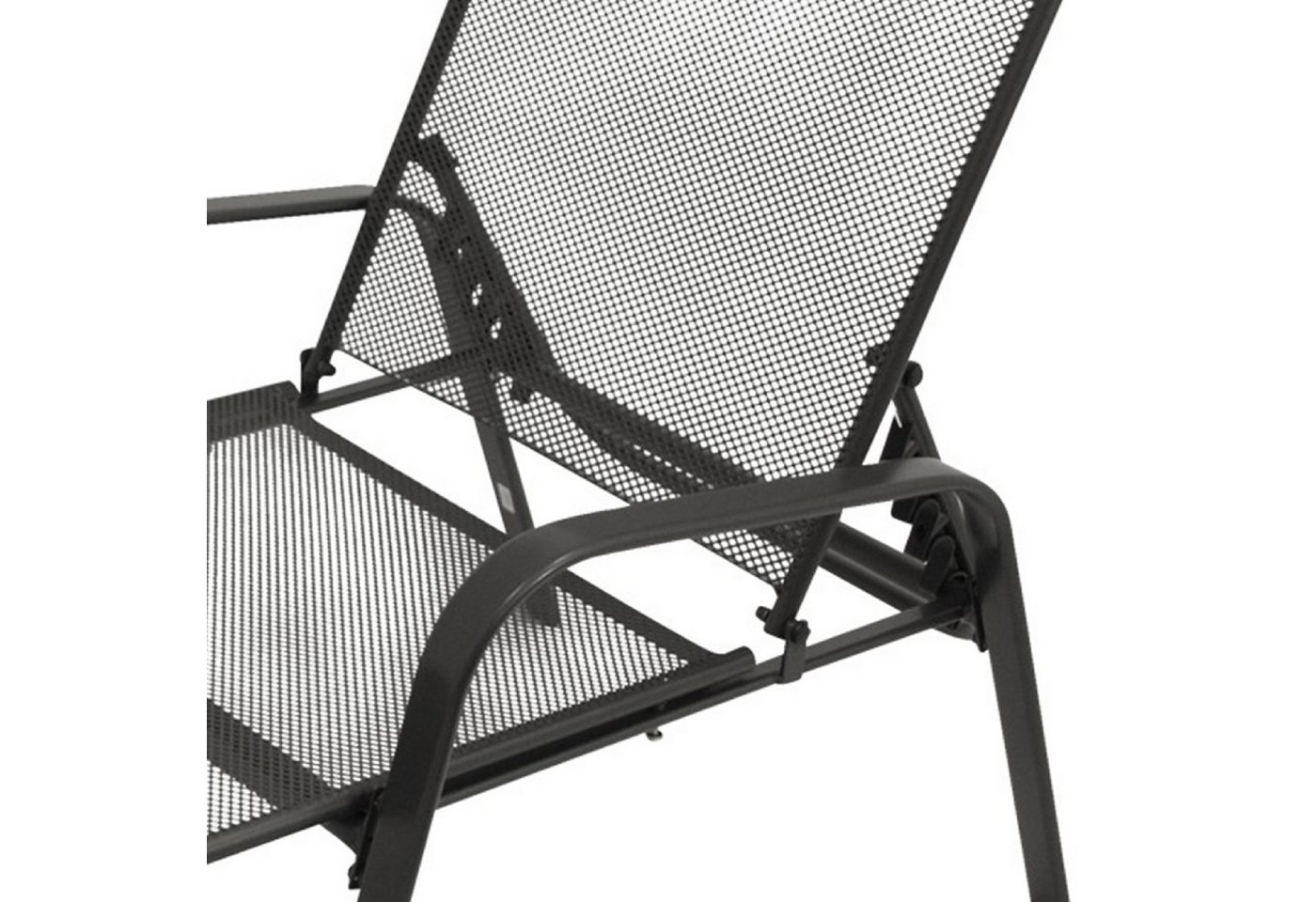 TPFGarden Gartenliege GLASGOW, Sonnenliege GLASGOW - Gartenliege aus Streckmetall anthrazit, Bequeme Relaxliege aus hochwertigen Metall, Hochwertige Outdoor Liege - Maße (BxHxT): 62 x 34,0 - 100,0 x 197 cm Bild 3
