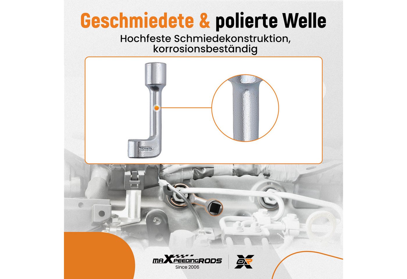 maXpeedingrods Werkzeugset, Einspritz Leitungsschlüssel-Satz Offener 1/2 Zoll Antrieb 12 17 19mm Bild 4