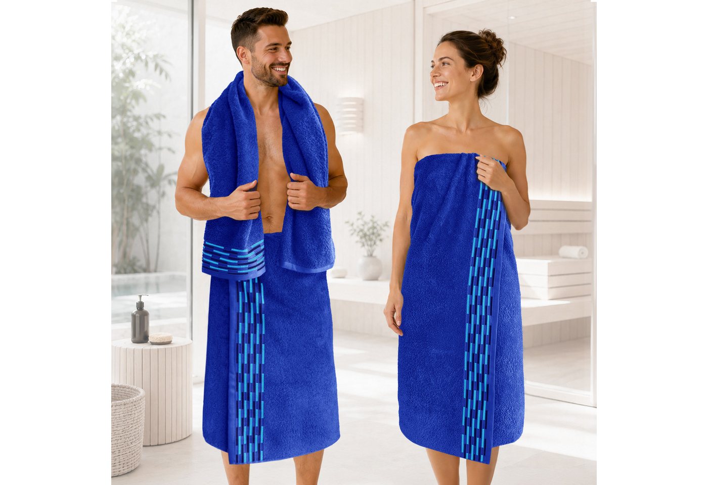 Lashuma Saunatuch - Badetuch Frottee, Saunahandtuch aus 100% Baumwolle für Damen & Herren