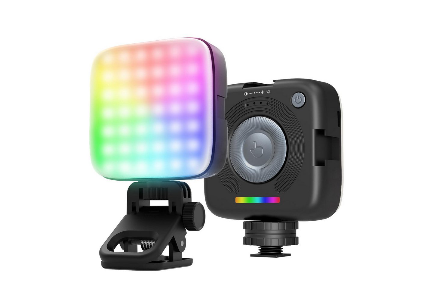 Neewer Videoleuchte RGB126 Einsteiger-Version RGB Videolicht, Magnetisches Kameralicht, Clip on, 3 Kaltschuh, 1/4" Gewinde, 2000mAh, für Selfie Videoaufnahmen Bild 2