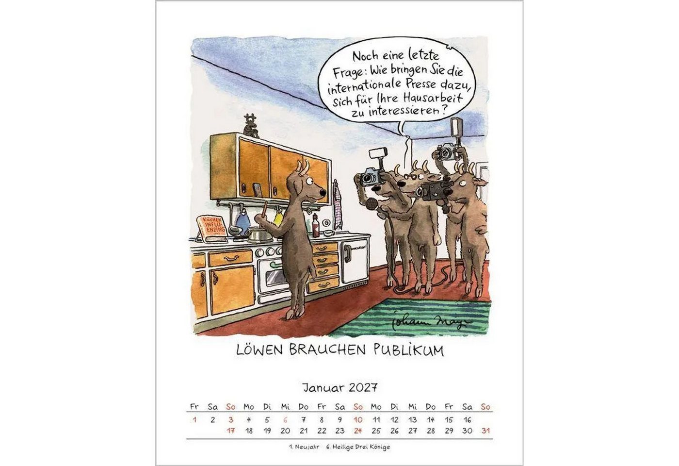 Korsch Verlag Wandkalender Löwe 2027 Bild 2