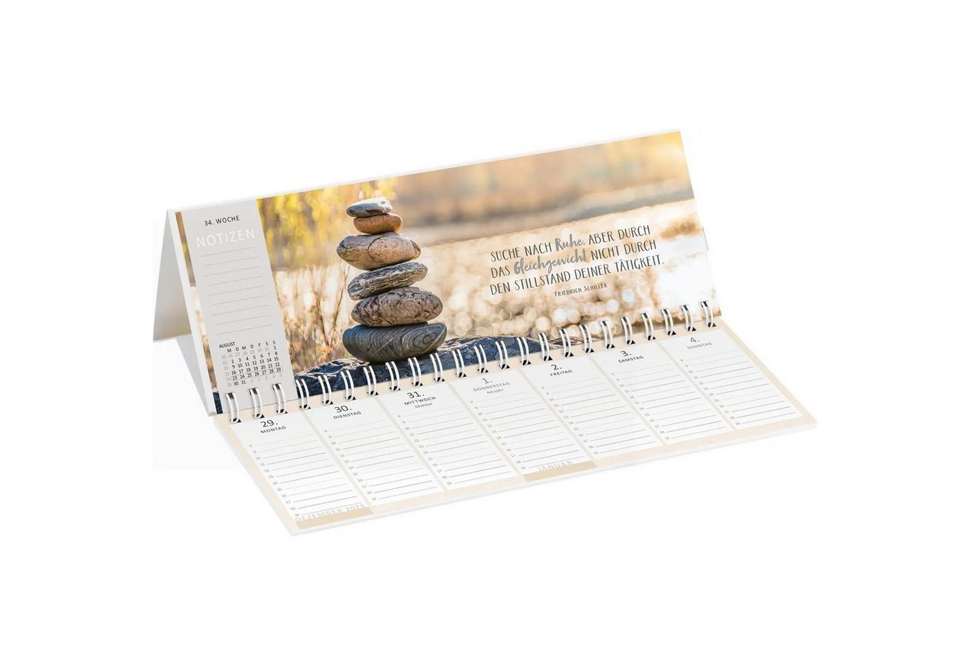 Ars Edition Tischkalender Tischkalender Einatmen. Ausatmen. Lächeln. 2027