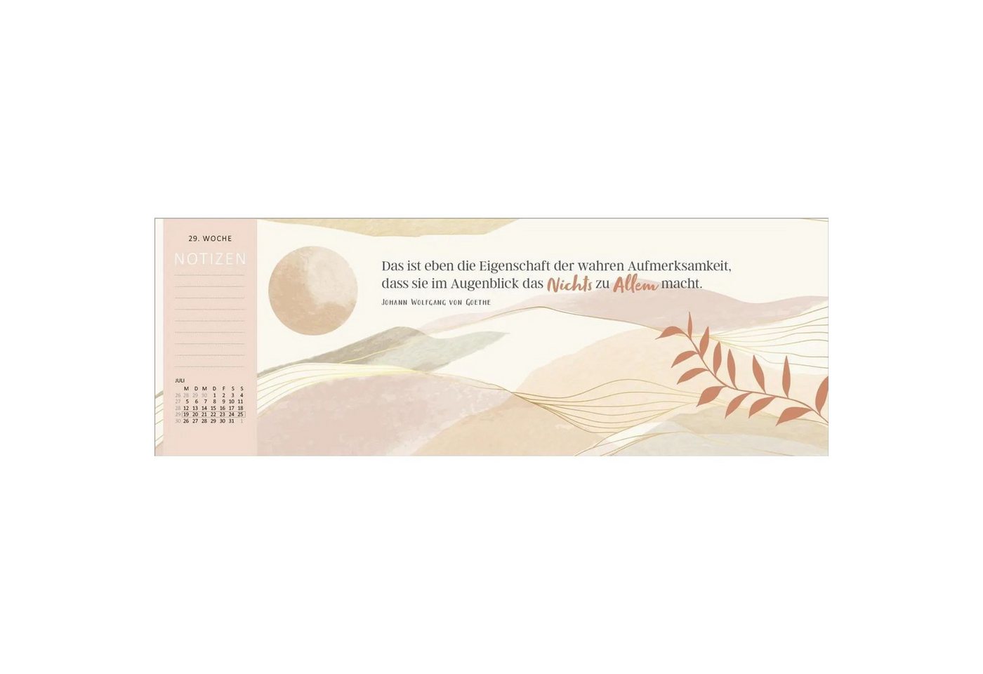 Ars Edition Tischkalender Tischkalender Einatmen. Ausatmen. Lächeln. 2027 Bild 3