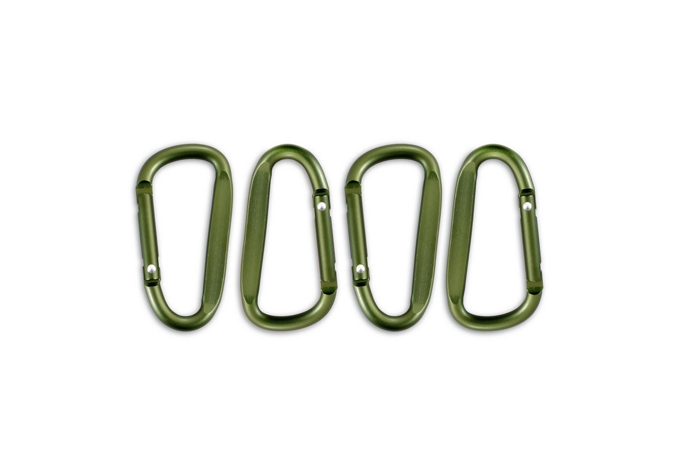Origin Outdoors Karabiner Origin Outdoors Zubehörkarabiner oliv 4 Stück Aluminium