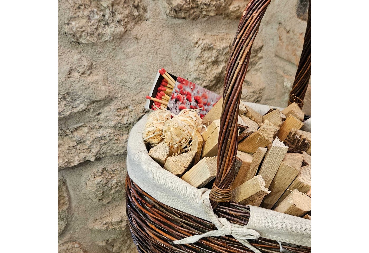 MARKENWARE BILLIG Kaminholz Anzündholz 30kg Anmachholz Anfeuerholz Brennholz Anzünder Kaminholz, 30 kg Bild 2