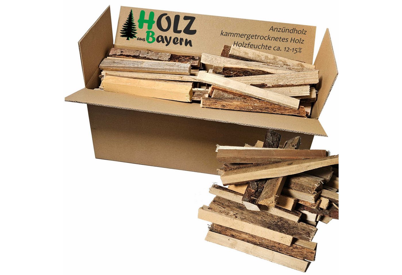 MARKENWARE BILLIG Kaminholz Anzündholz 30kg Anmachholz Anfeuerholz Brennholz Anzünder Kaminholz, 30 kg Bild 5
