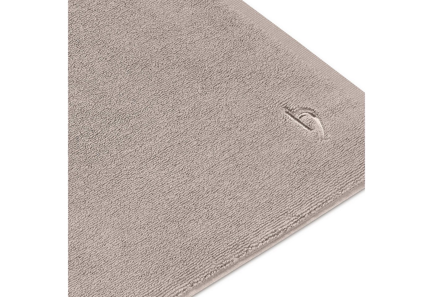 herzbach home Badematte Pura 50x70 cm, Baumwolle, Rechteckig, 1200g/m², Premium-Qualität, 100% Baumwolle, mit Logo Stickerei