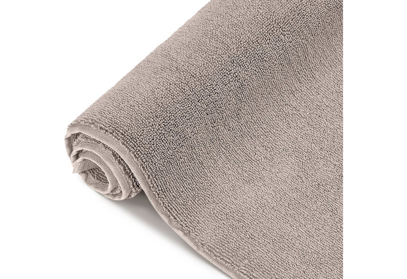 herzbach home Badematte Pura 50x70 cm, Baumwolle, Rechteckig, 1200g/m², Premium-Qualität, 100% Baumwolle, mit Logo Stickerei Bild 4