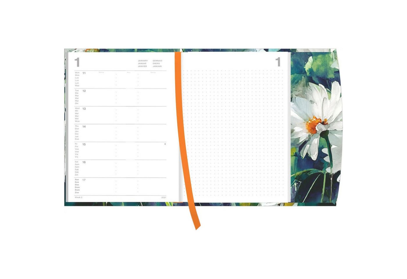 Taschenkalender Dark Flowers 2027
