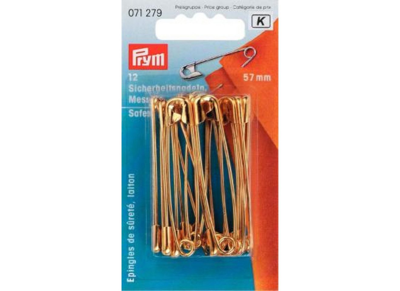 Prym Stricknadeln Sicherheitsnadeln 57 mm gold 12 St