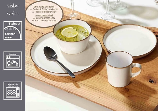 Ritzenhoff & Breker Frühstücksteller Visby Dessert-Teller ø 20,5 cm 8er Set, (8 St)