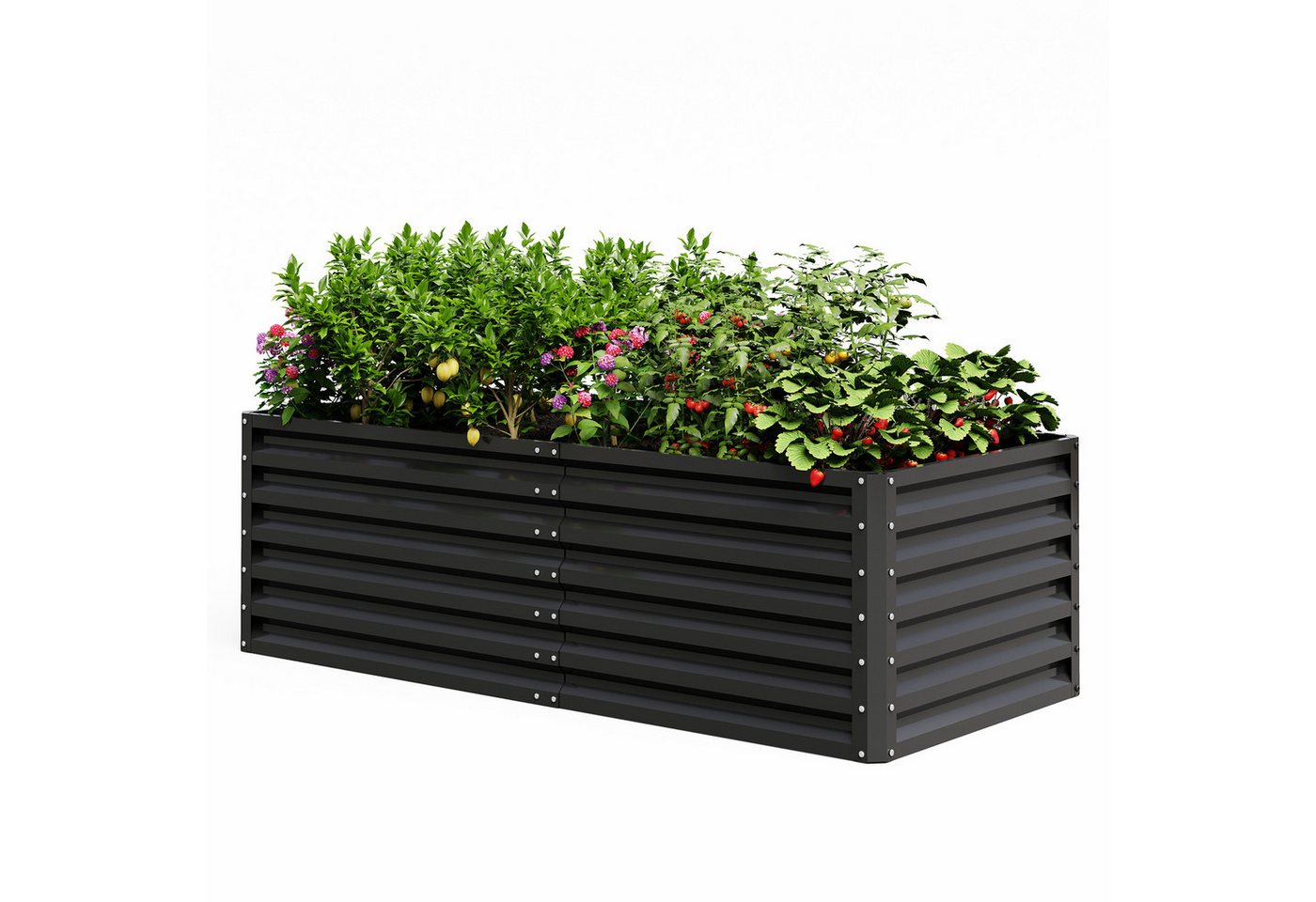 UDPATIO Hochbeet Metall, Zink-Aluminium Freistehendes Hochbeete für Garten und Balkon (2 St), 960 L Pflanzkasten für Garten, 180 x 60 x 90 cm Bild 5