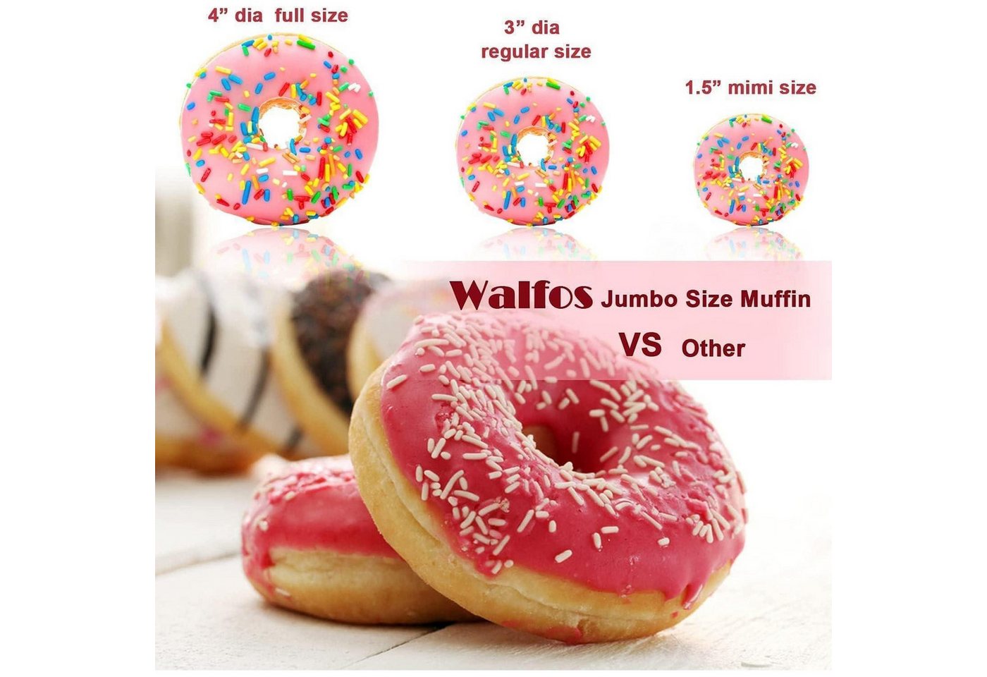 LuxusKollektion Donutform Donut Backform Silikon 3-teiliges Set Von 4-loch Groß Donut Donut Bild 2