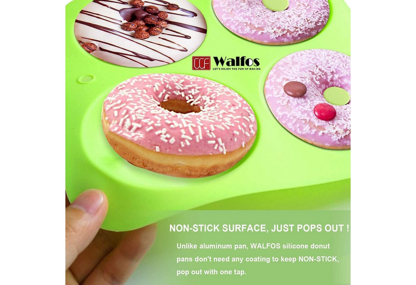 LuxusKollektion Donutform Donut Backform Silikon 3-teiliges Set Von 4-loch Groß Donut Donut Bild 3