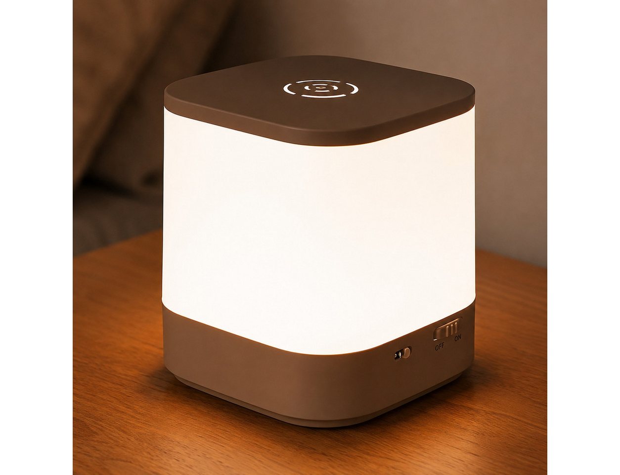 Fyrove Nachttischlampe LED Nachttischlampe LED Nachtlicht, Dimmbar Atmosphäre Tischlampe, LED fest integriert, WeiBes Licht, warmes Licht, neutrales Licht, mit Batterie, USB-Aufladung, mit Touch-Sensor,Tragbare Nachtlicht für Kinder/Erwachsene