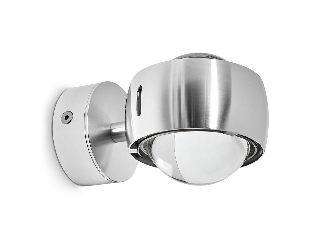 hofstein Wandleuchte »Osacca« Wandlampe halbrund, Silber, ohne Leuchtmittel, dimmbar, Wohnzimmer, in Silber aus Metall, Seitenschlitze, Lichtmuster Bild 3