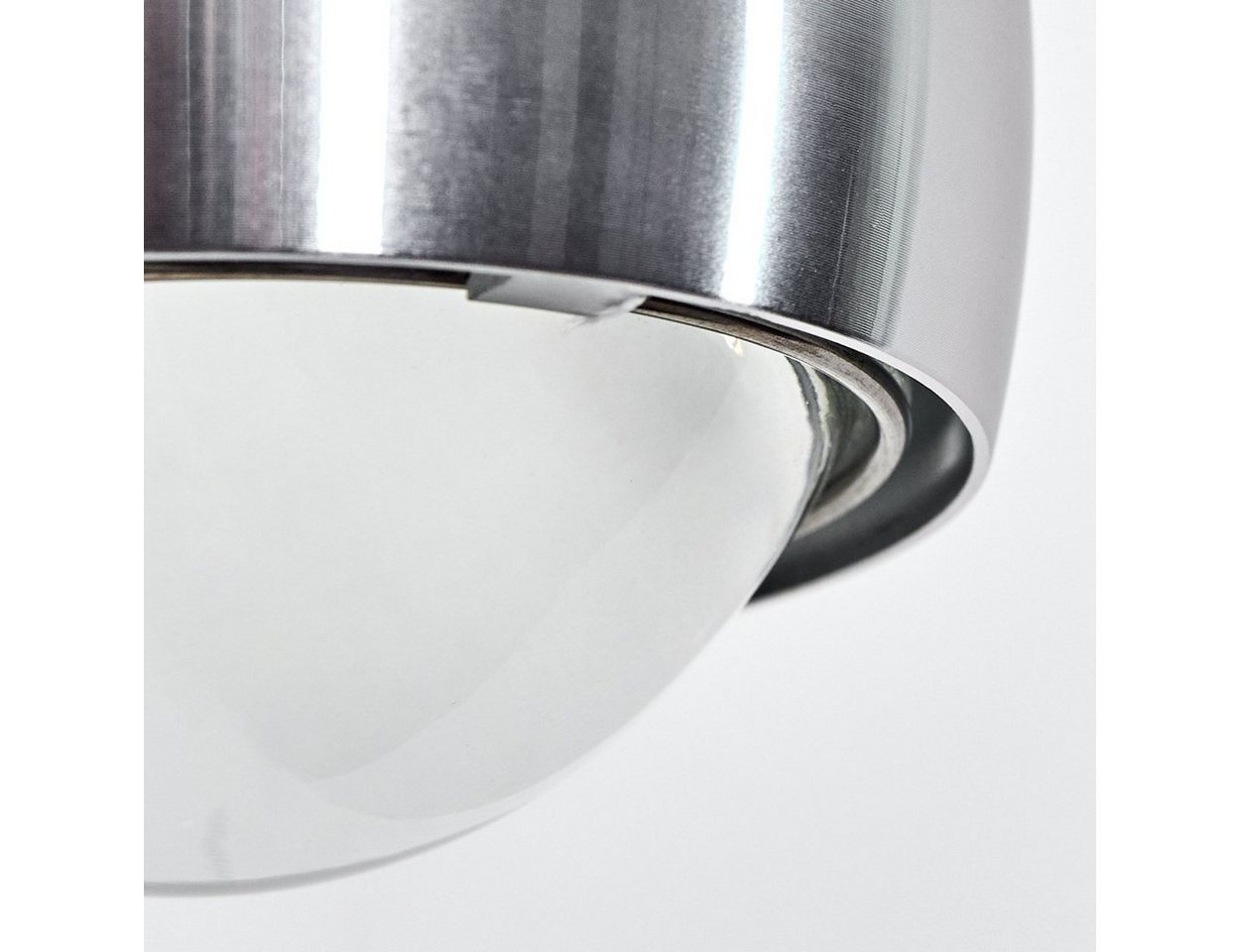 hofstein Wandleuchte »Osacca« Wandlampe halbrund, Silber, ohne Leuchtmittel, dimmbar, Wohnzimmer, in Silber aus Metall, Seitenschlitze, Lichtmuster Bild 5