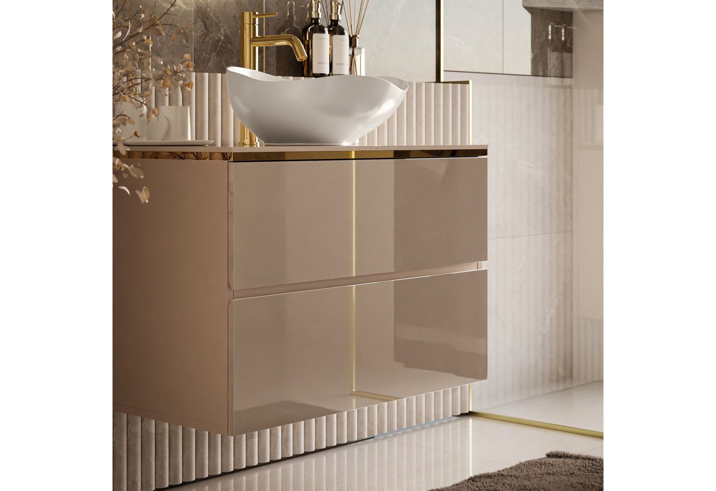 Lookway Badmöbel-Set AURORA KASCHMIR GOLD, 80x55x45 cm Bild 5
