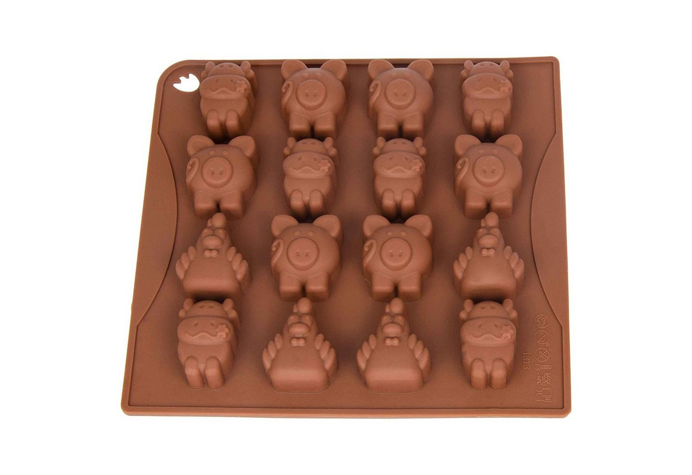 wisefood Silikonform 2-tlg., Silikonform Tiere - braun 18x16,5x2cm -, (2-tlg) Bild 2