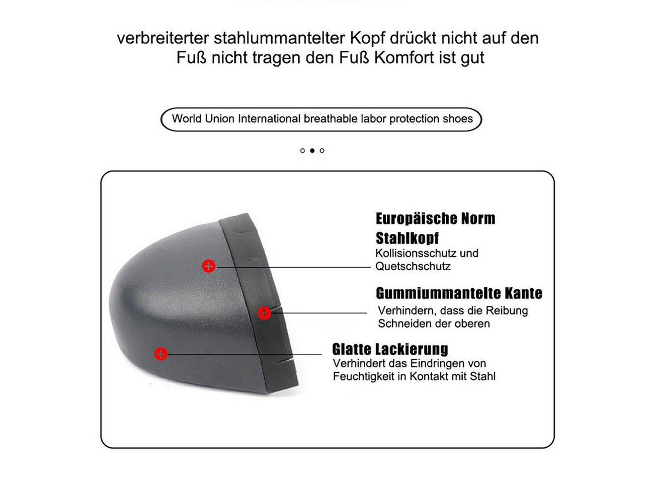 PROCHAIN S1P SRC Arbeitsschuhe Modische Herren Sicherheitsschuh (Stahlkappe Arbeitsschuhe chutzschuhe Schutzausrüstung, sportlich, bequem, leicht, atmungsaktiv, weich und rutschfest) Herren- und Damenmodelle Indoor und Outdoor Bild 5