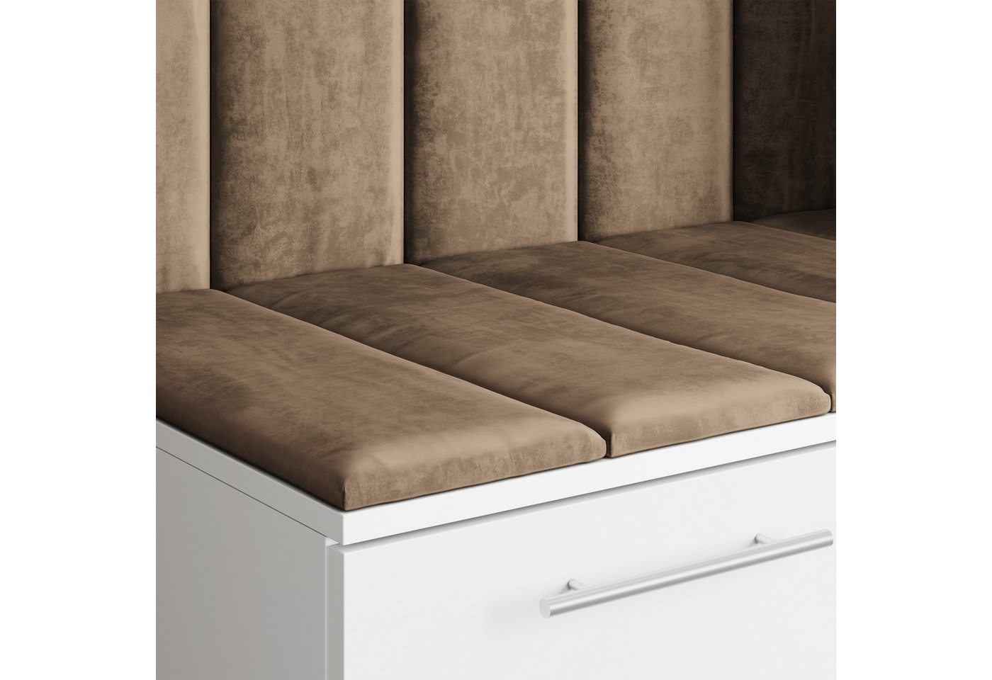 Masseno Garderobenschrank REMA 150 x 240 cm Garderoben-Set mit 2 Türen Kaschmir Bild 3