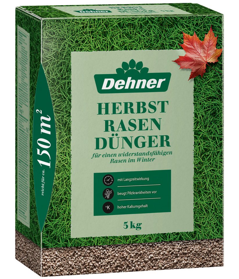 Dehner Rasendünger Rasendünger für Herbstrasen, mit Langzeitwirkung, 150 m², stärkt die Gräser vor dem Winter Bild 2
