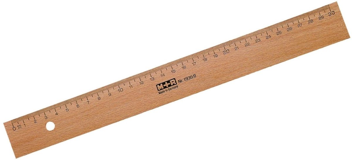 Lineal Lineal Holz 30cm Buche Metalleinlage Bild 2
