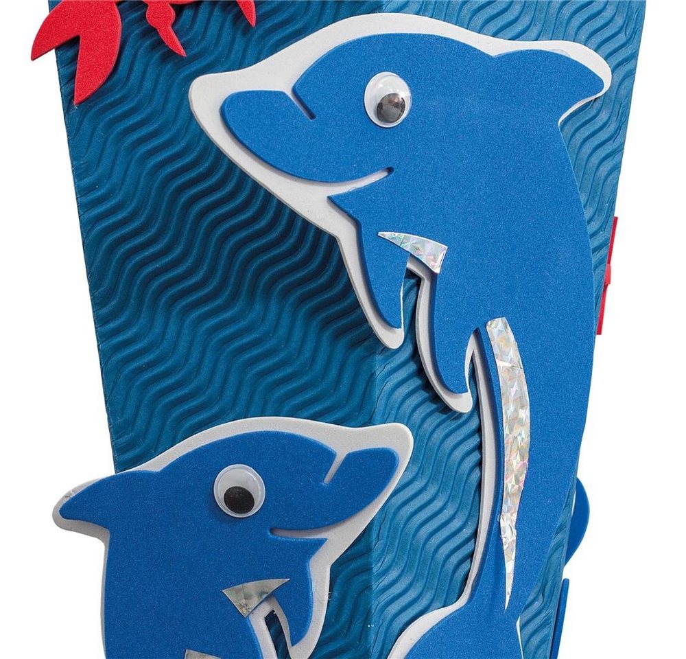 Roth Schultüte Basteltüte Delfin, 68 cm, eckig, mit weißem Kreppverschluss, Zuckertüte zum Basteln Bild 5