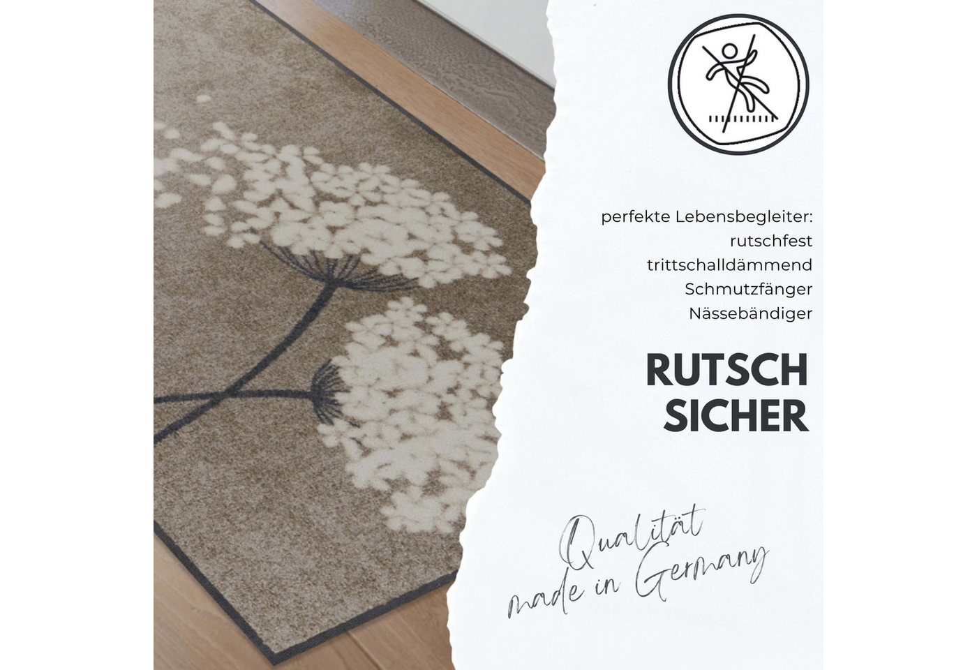 Salonloewe Fußmatte Eingangsmatte 50x75 Forest Moments Hellgrün, Eingangsmatte normal, Höhe: 500 mm Bild 3