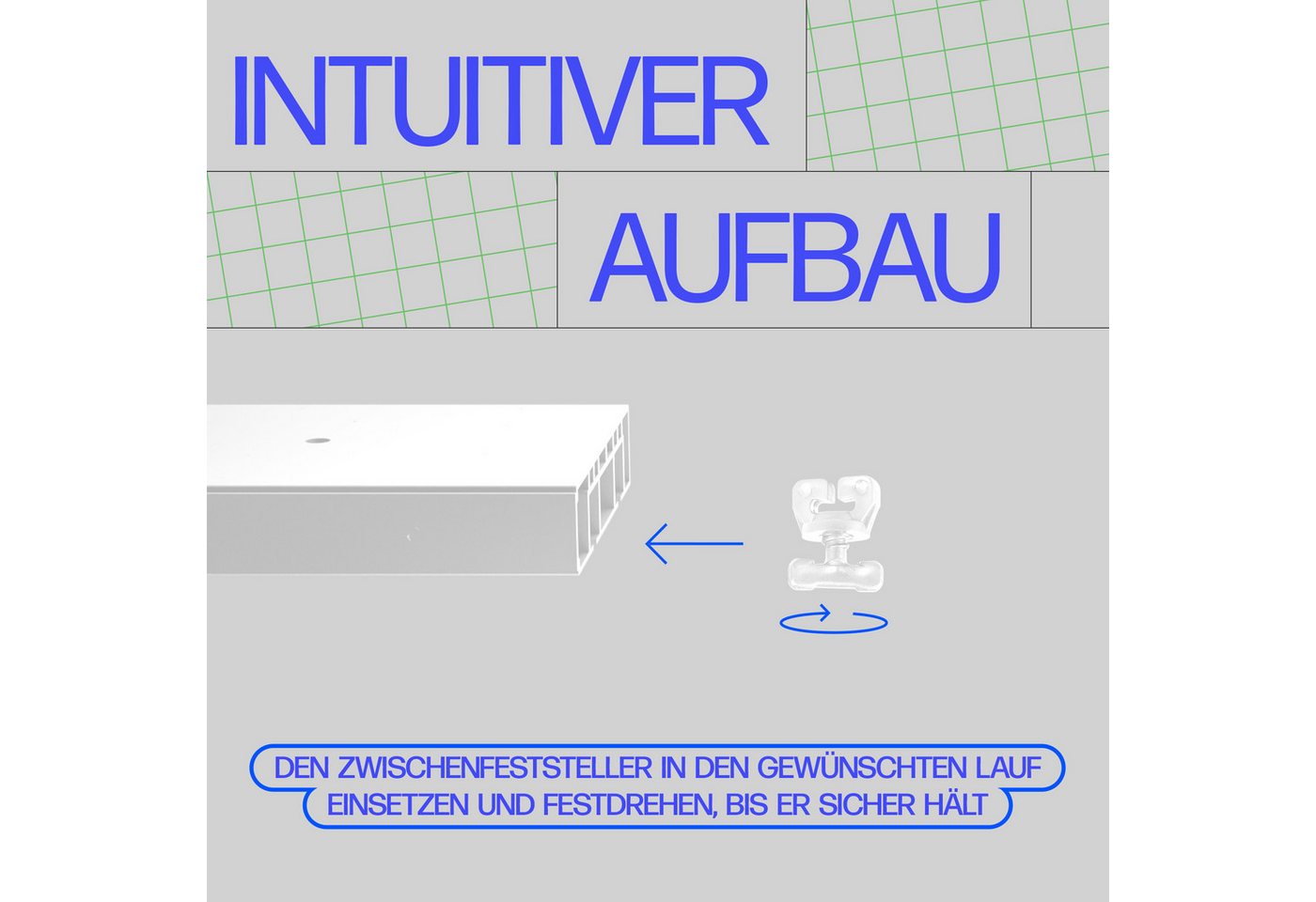 Bestlivings Feststeller Gardinenstopper, Gardinenschienen, Innenlaufschienen, (18-St), Zwischenfeststeller, Kunststoff, für gängige Schienensysteme geeignet Bild 3