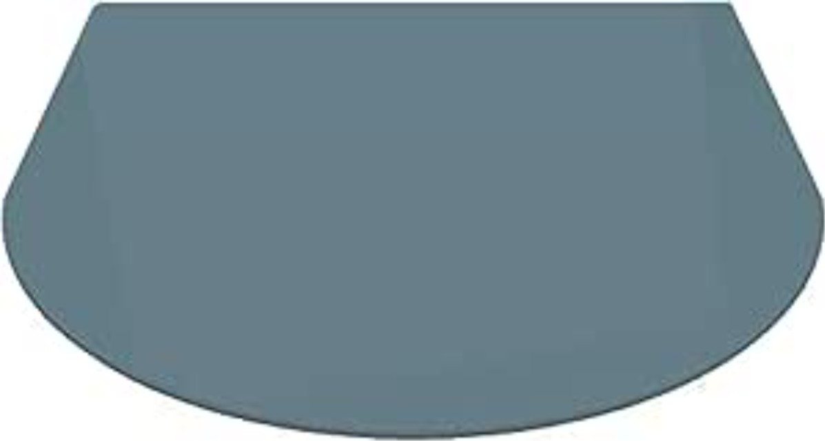 ECOfoxx Bodenschutzplatte Rundbogen 100x120cm grau - Funkenschutzplatte Kaminbodenplatte, Form: Rundbogen / Zunge, ohne Silikondichtung, Glas anthrazitgrau 1000x1200mm Bild 2