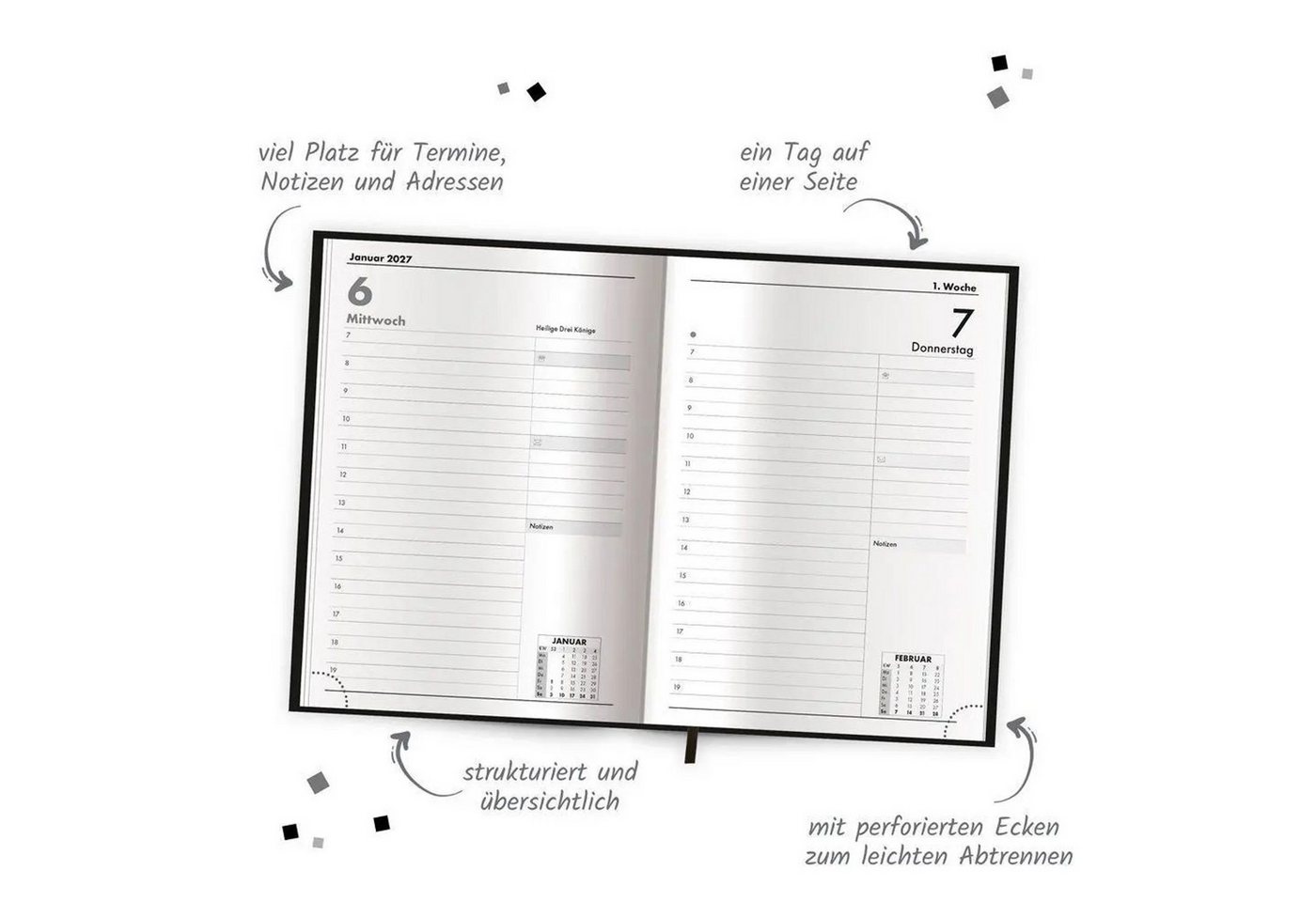 Trötsch Verlag Taschenkalender TRÖTSCH - Buchkalender A5 2027