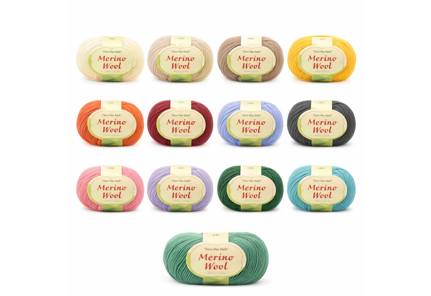 Nomiro Merino Wollgarn 600 g zum Stricken & Häkeln, weich Häkelwolle