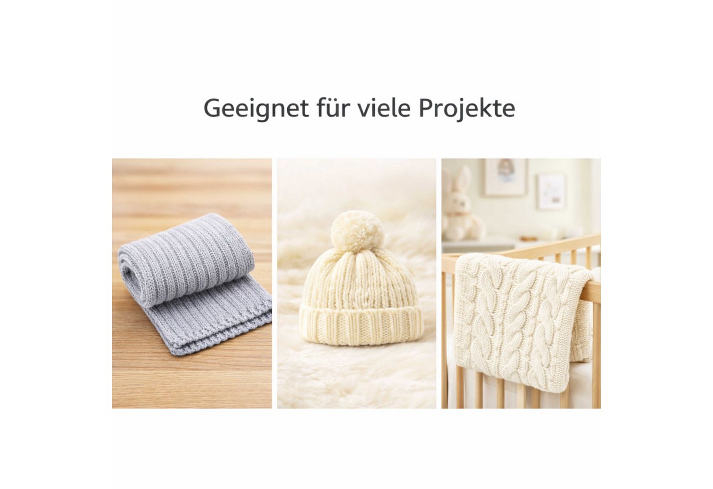 Nomiro Merino Wollgarn 600 g zum Stricken & Häkeln, weich Häkelwolle Bild 2