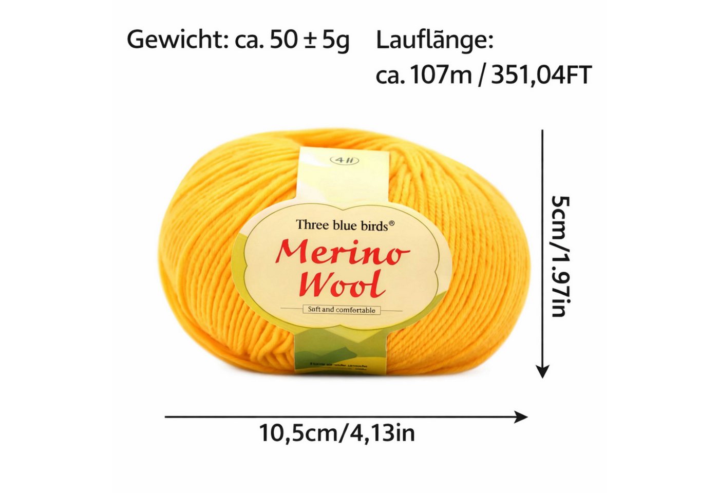 Nomiro Merino Wollgarn 600 g zum Stricken & Häkeln, weich Häkelwolle Bild 3