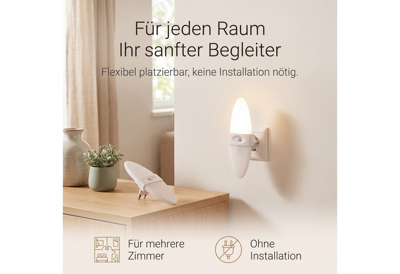 Northpoint LED Nachtlicht Northpoint LED Nachtlicht 2er Set Bewegungsmelder Sensor Bild 3