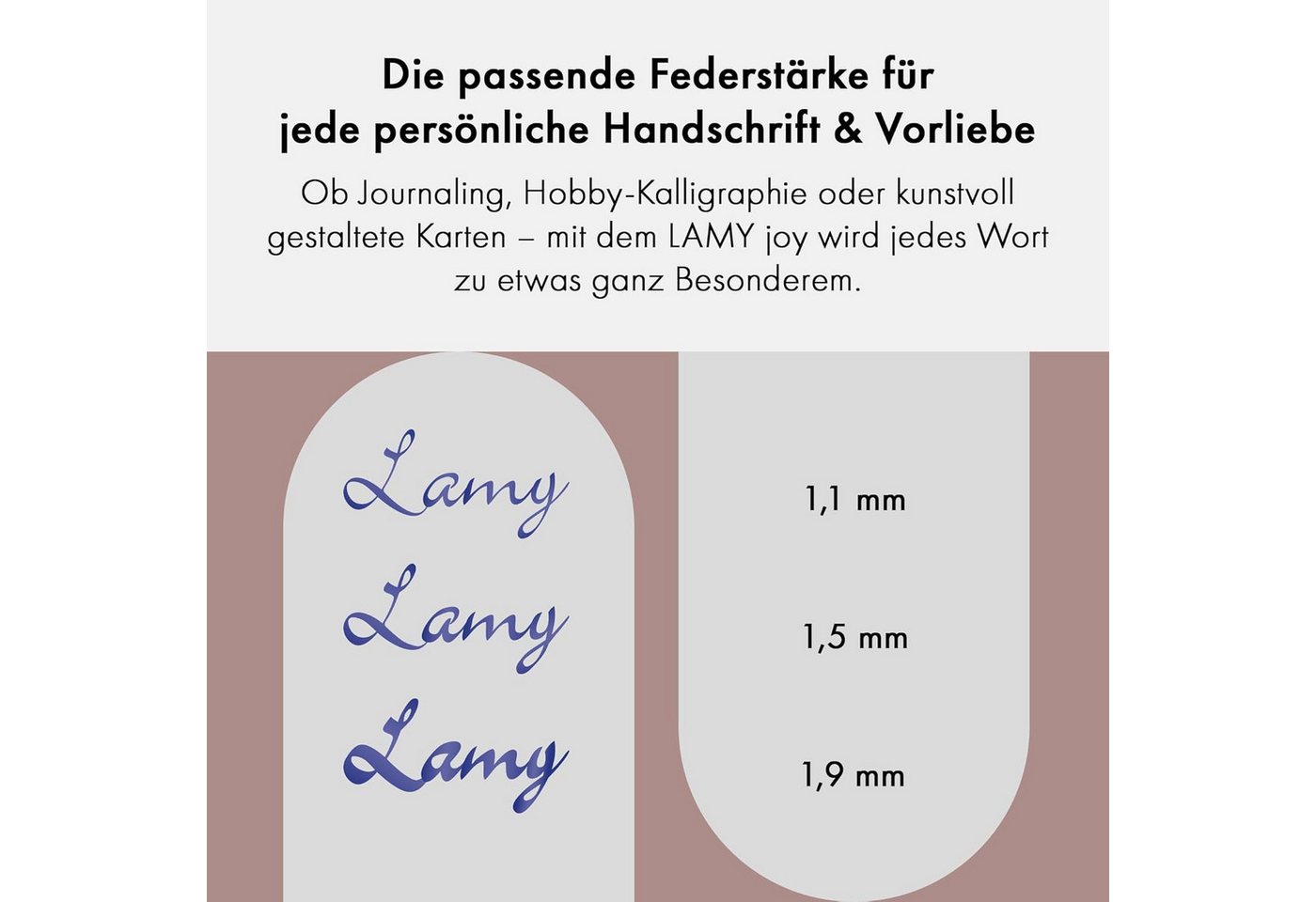 LAMY Füllhalter LAMY Füller Schwarz 015 joy AL Schönschreibfüller Stärke 1,1mm