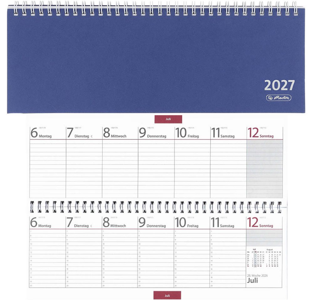 Herlitz Schreibtischkalender 2027 Colour blau