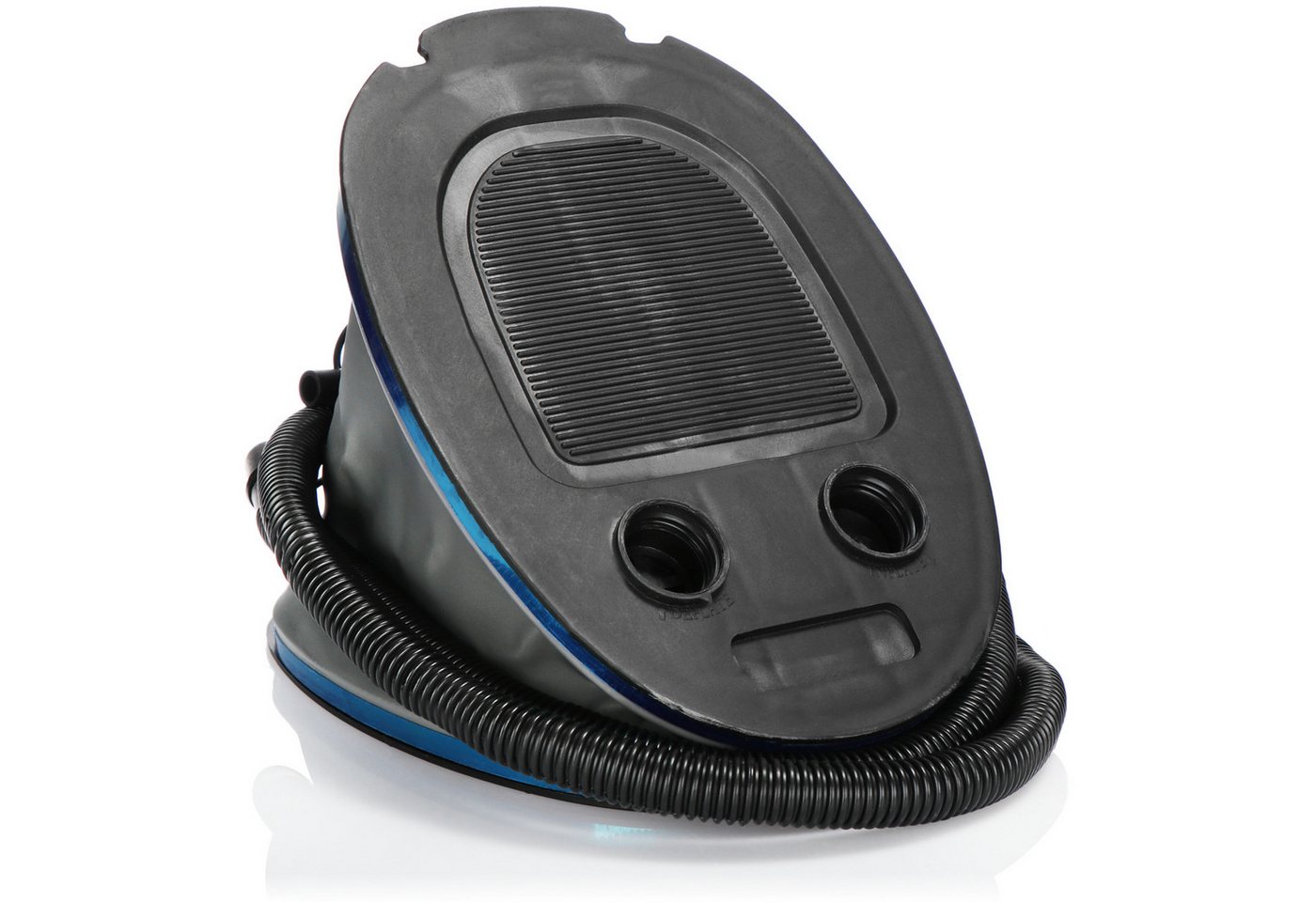 com-four Luftpumpe Fußluftpumpe mit 2 Luft-Düsen, Luftpumpe mit 5 Liter Volumen (1-tlg), zum Aufblasen und Absaugen von Matratzen und Aufblasobjekten Bild 4