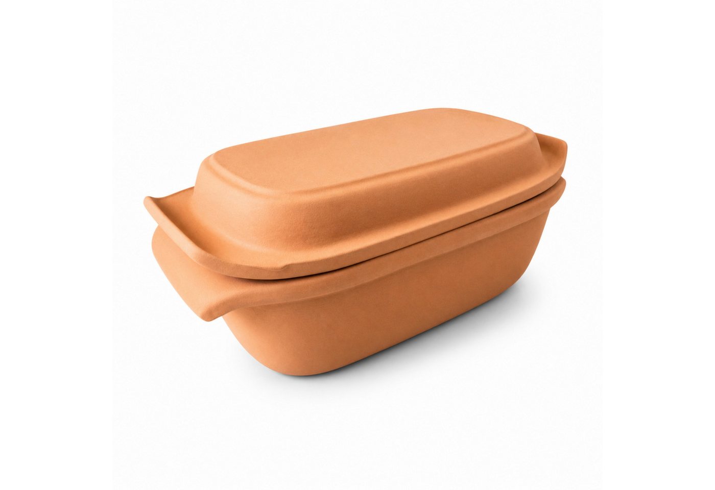 KERAZO Brotbackform 3,5L Keramik Bräter mit Deckel Brottopf Auflaufform 33x16x14cm, natur, Bräter ohne Glasur, für knuspriges Brot und saftige Ofengerichte Bild 5