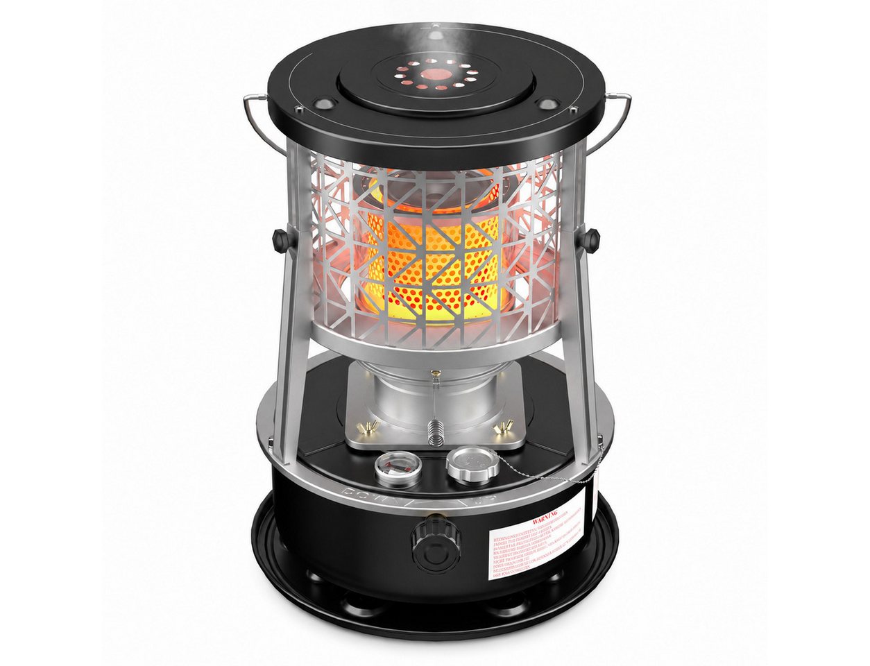 GLIESE POWER Petroleumheizung R95 – tragbar, 2600W, 5L Tank, 12,5h Brenndauer für Camping & Notfall, 2600 W, Kein Strom, 2600 W, 5 L Tank, 12,5 h, faltbar & vielseitig. Bild 5