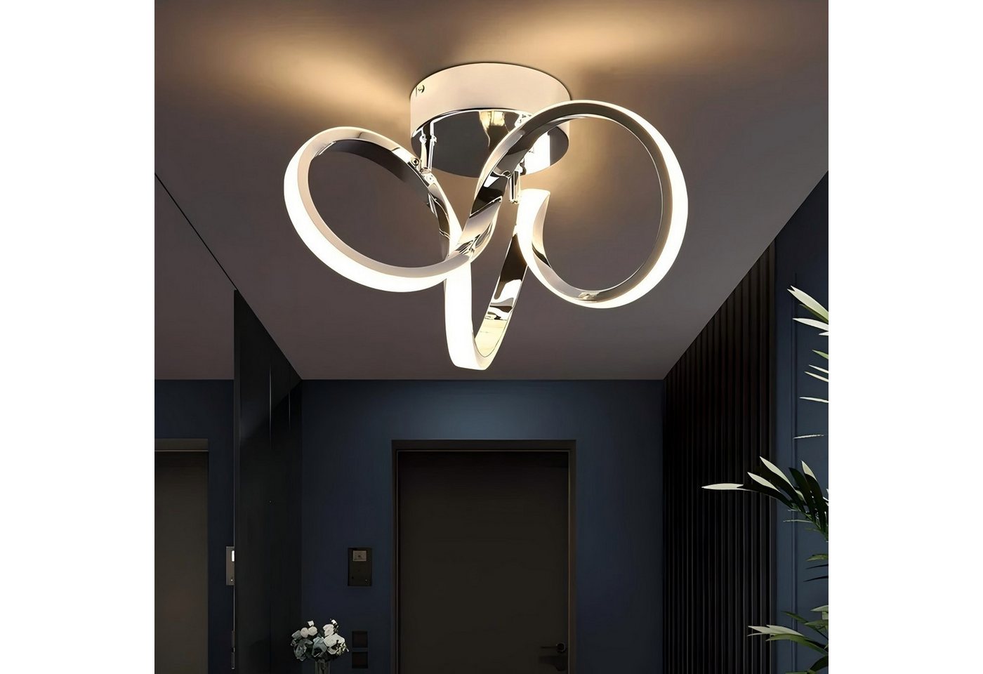 ZMH LED Deckenleuchte Deckenlampe Moderne 19W 31cm Wohnzimmer Schlafzimmer Esszimmer, LED fest integriert, 3000k, Nicht Dimmbar Up/Down Light Kabelgebunden Bild 5