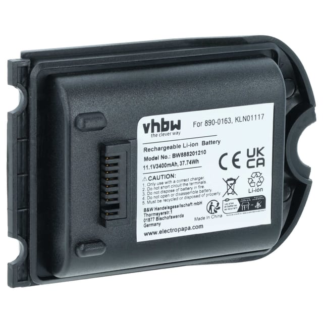 vhbw 1x Akku Ersatz für Trimble 890-0163, 990652-004756, 890-0163-XXQ für Data Collector, Messgerät (3400 mAh, 11,1 V, Li-Ion)