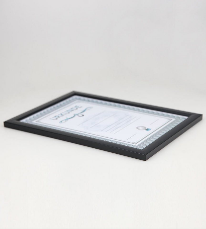 IDEAL TREND Bilderrahmen Prestige Frame Hochwertiger Rahmen für anspruchsvolle Dokumente Urkund, für 1 Bilder (1 St), Kunststoff Bilderrahmen mit Klarglas