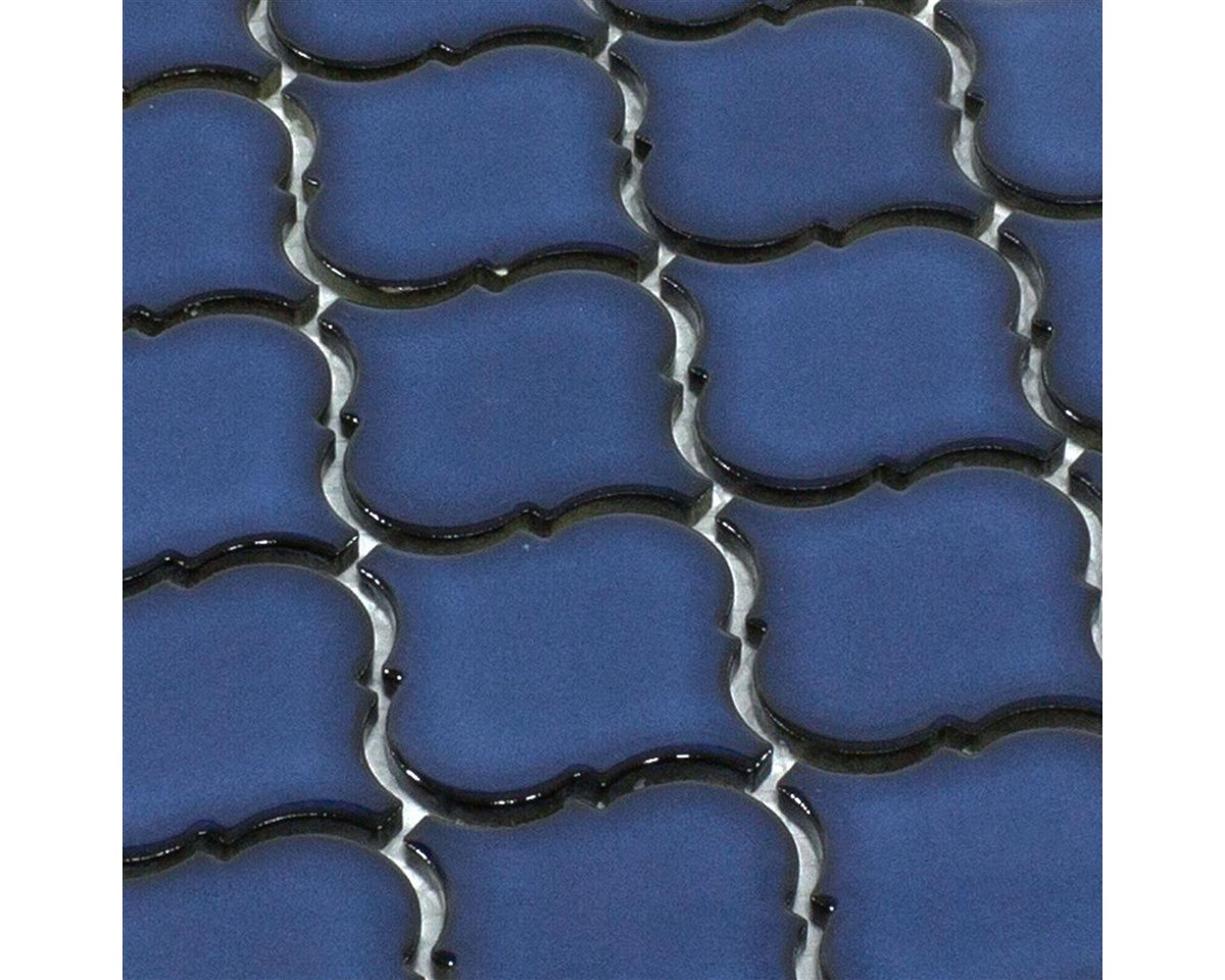 Mosafil Mosaikfliesen Keramik Mosaik Fliesen Asmara Arabesque, Keramik 29.300x24.500, blau, Verlegefertig auf ein Netz geklebt - Frostsicher - Wasserfest Bild 5
