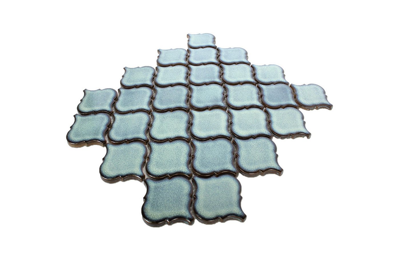 Mosafil Mosaikfliesen Keramik Mosaikfliesen Trier Florentiner, Keramik 24.500x29.300, blau, Verlegefertig auf ein Netz geklebt - Frostsicher - Wasserfest Bild 5